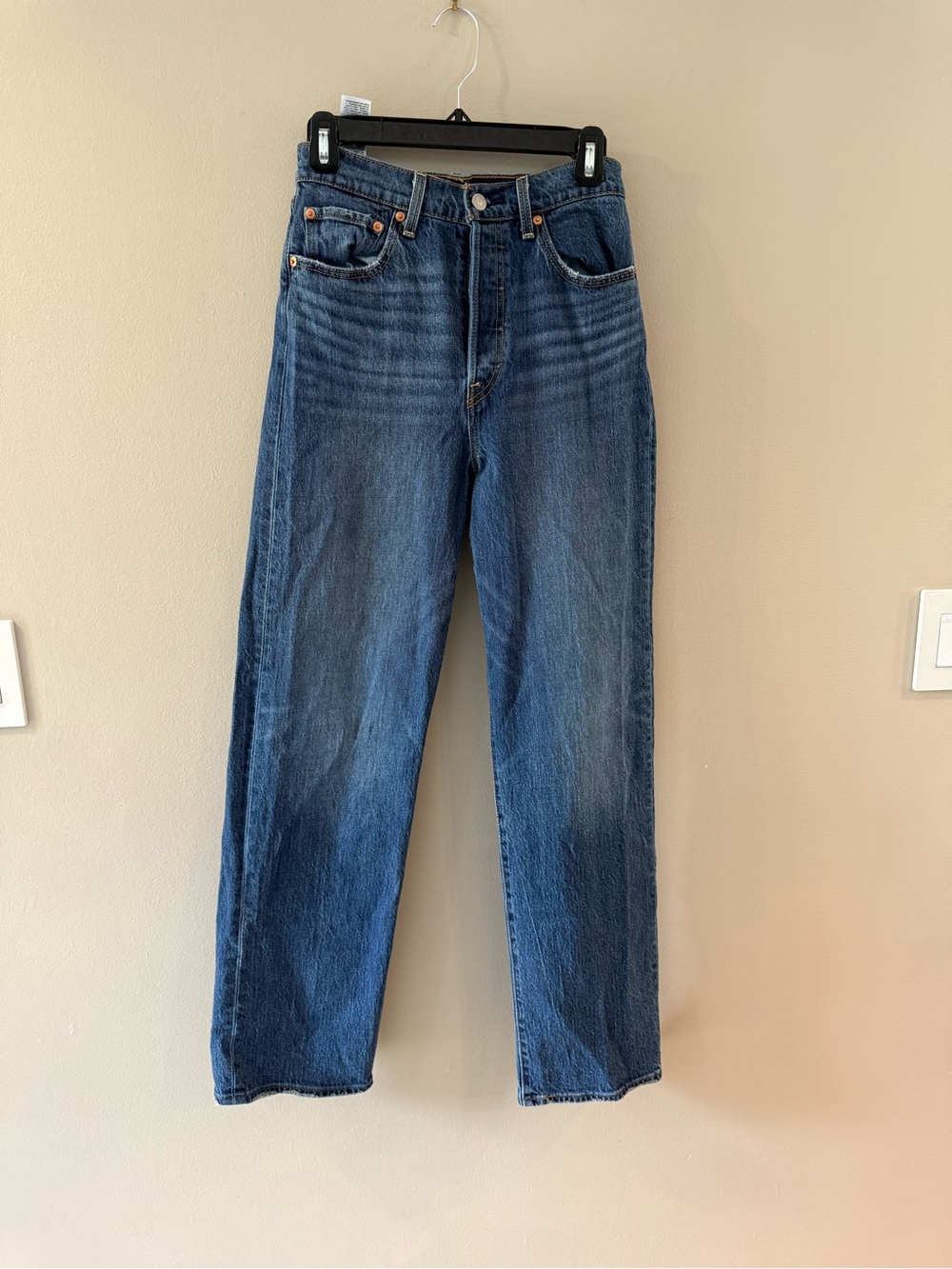 Classic Straight-Leg Jeans in Dark Blue